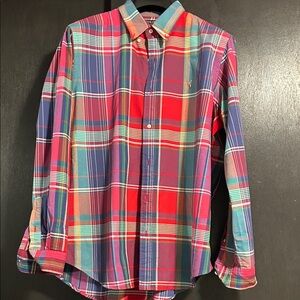 Ralph Lauren Vibrant Plaid Button Down Shirt